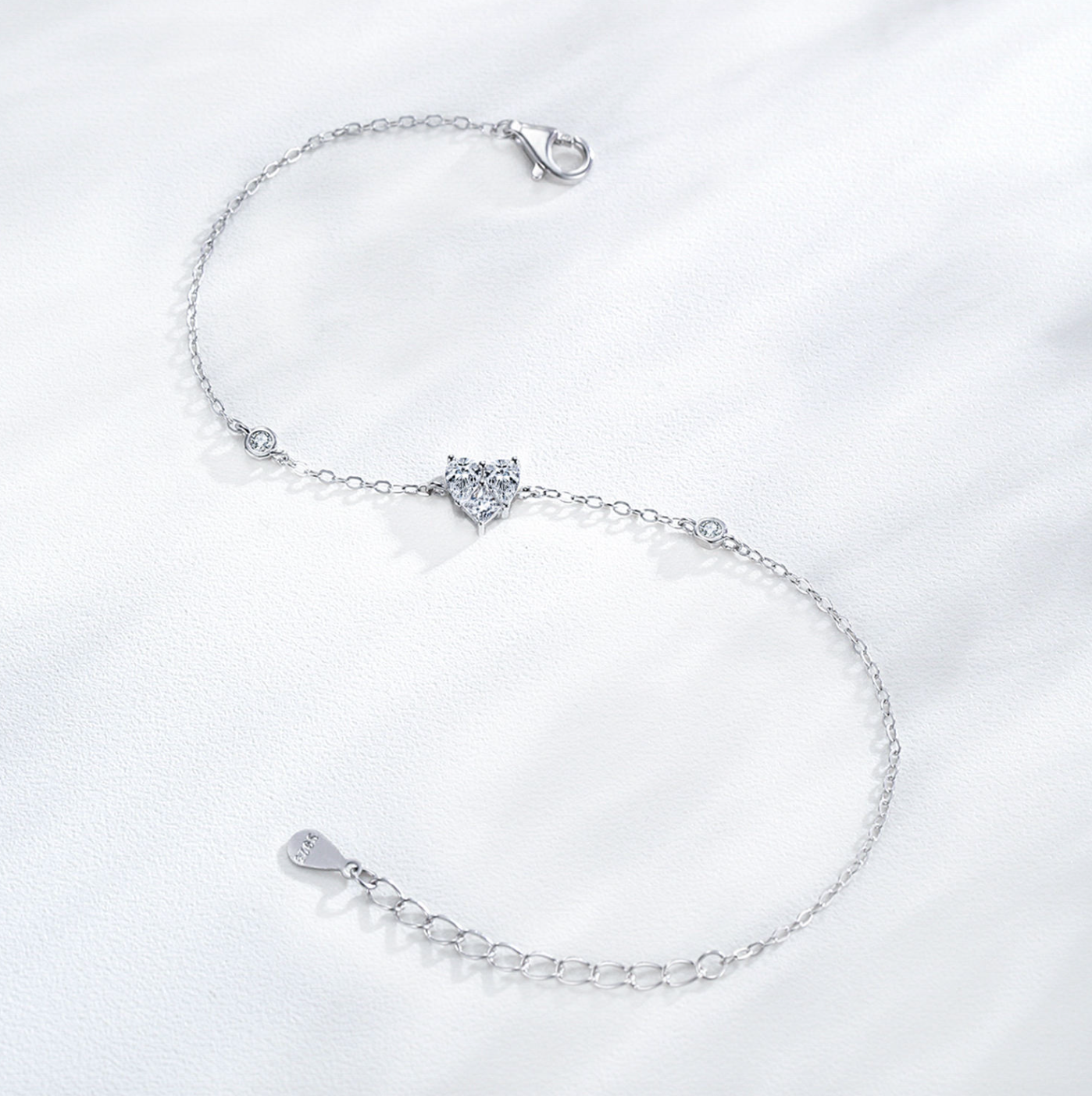 Sterling Silver Heart Bracelet for Women