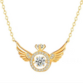 Dancing Diamond Angel Wings Necklace for Women