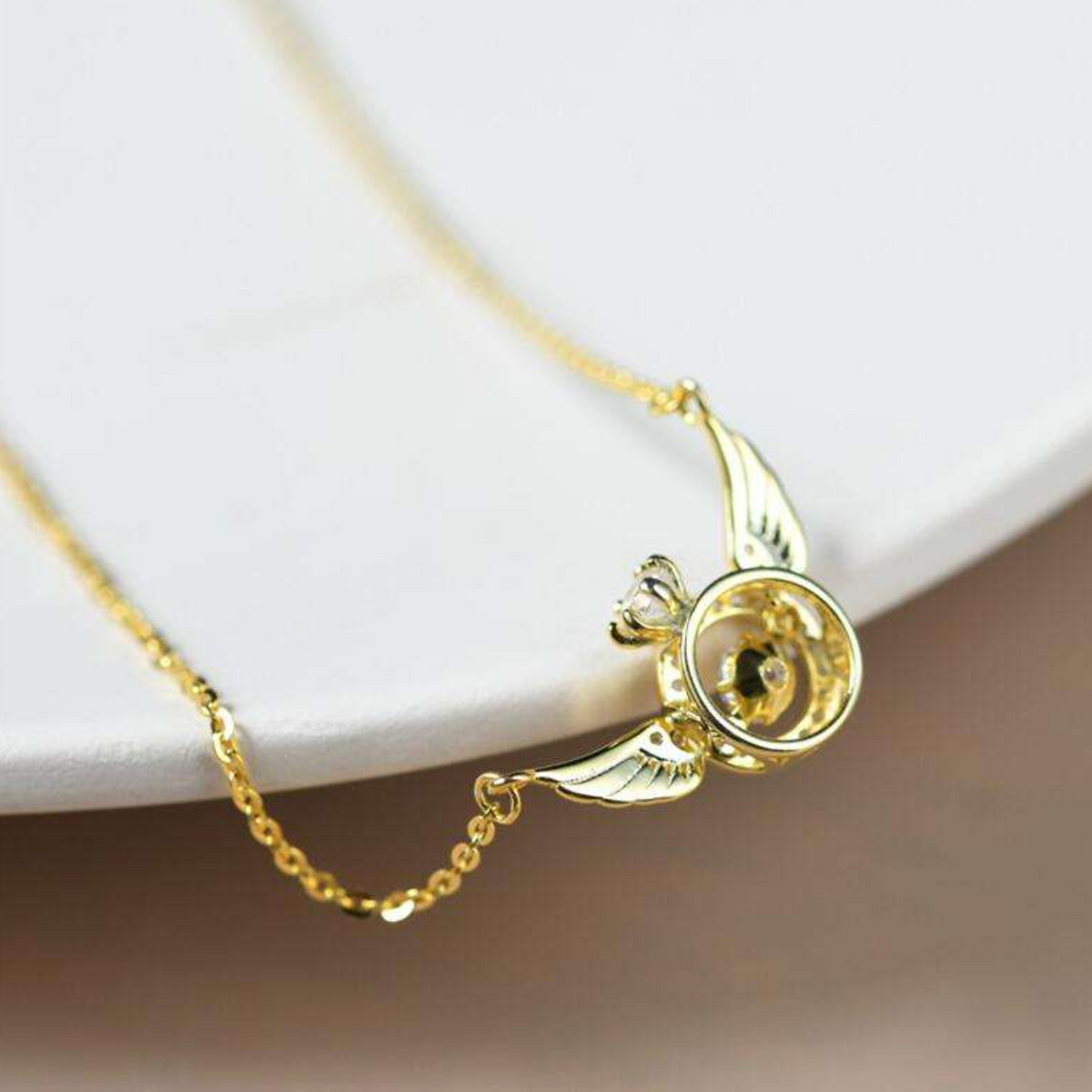 Dancing Diamond Angel Wings Necklace for Women