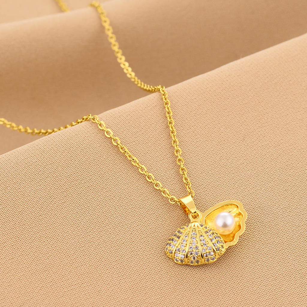 18K Gold Plated Stainless Steel Pendant Necklace for Women